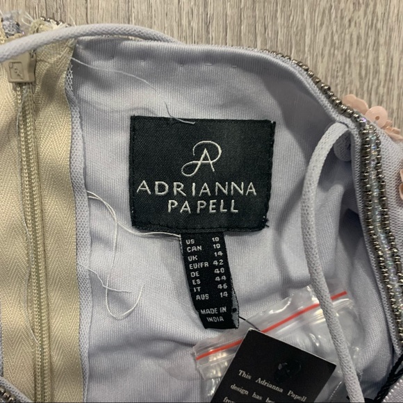 Adrianna Papell Serenity Tulle Halter Flor… - Picture 6 of 11